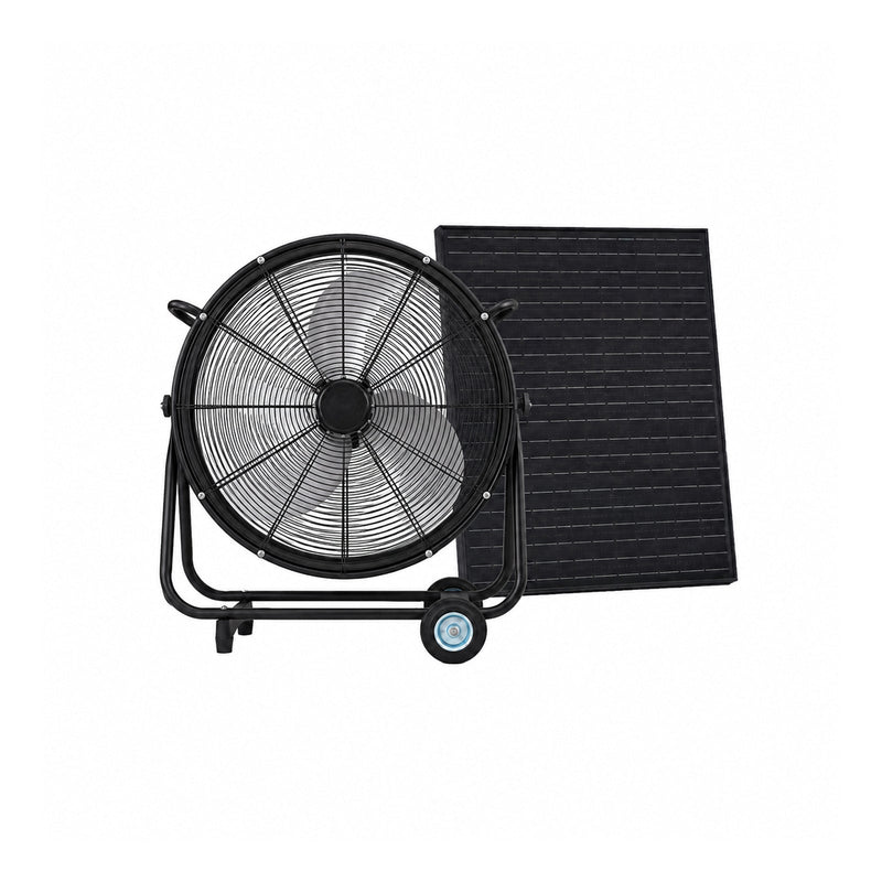 24 Inch Solar Floor-Standing Fan With Adjustable Solar Panel by HouseOfZazla