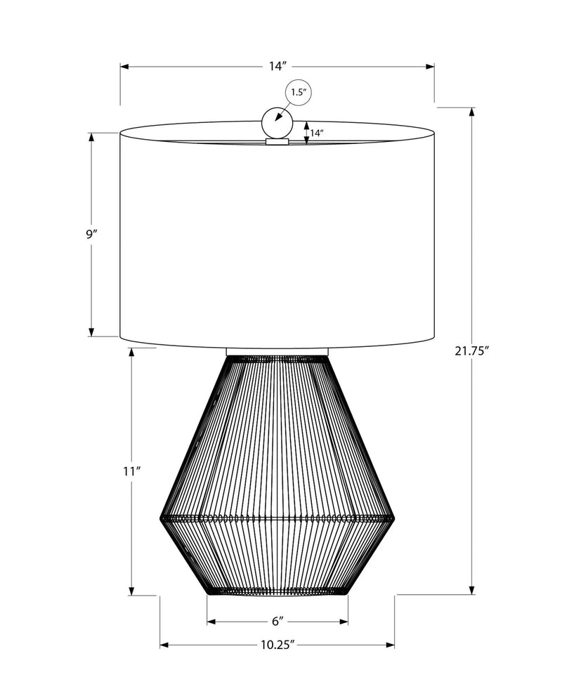 Transitional Rope Table Lamp with Beige Linen Shade by HouseOfZazla