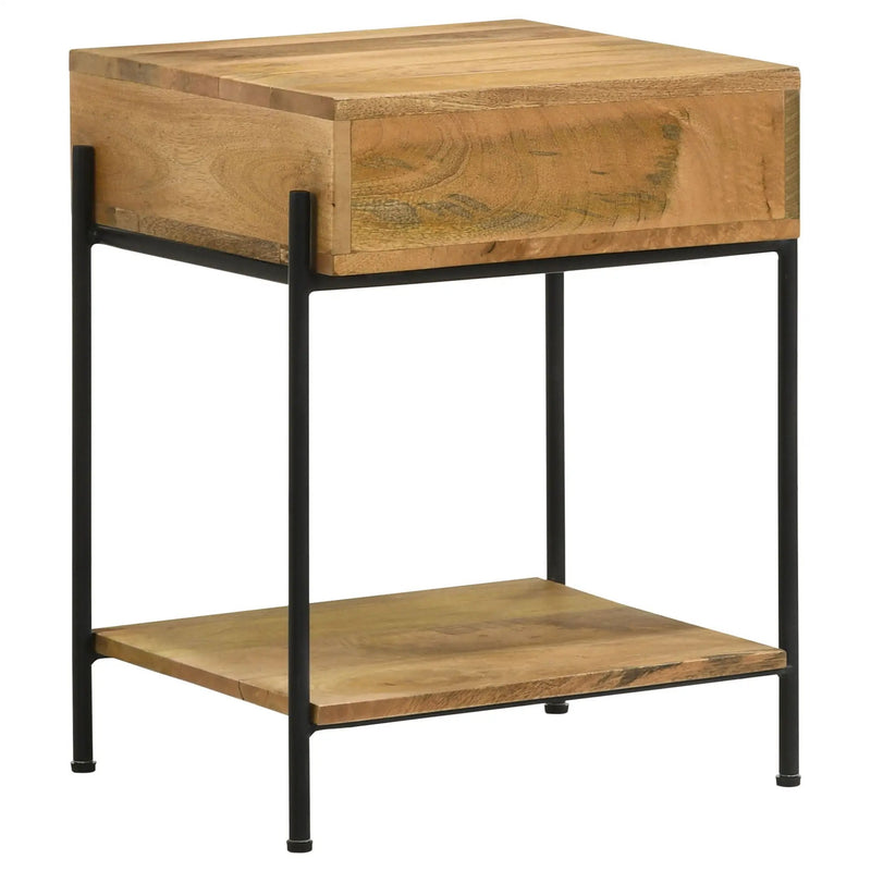 Declan 1-drawer Wood Accent Side Table Natural Mango by Unique Piece Furniture