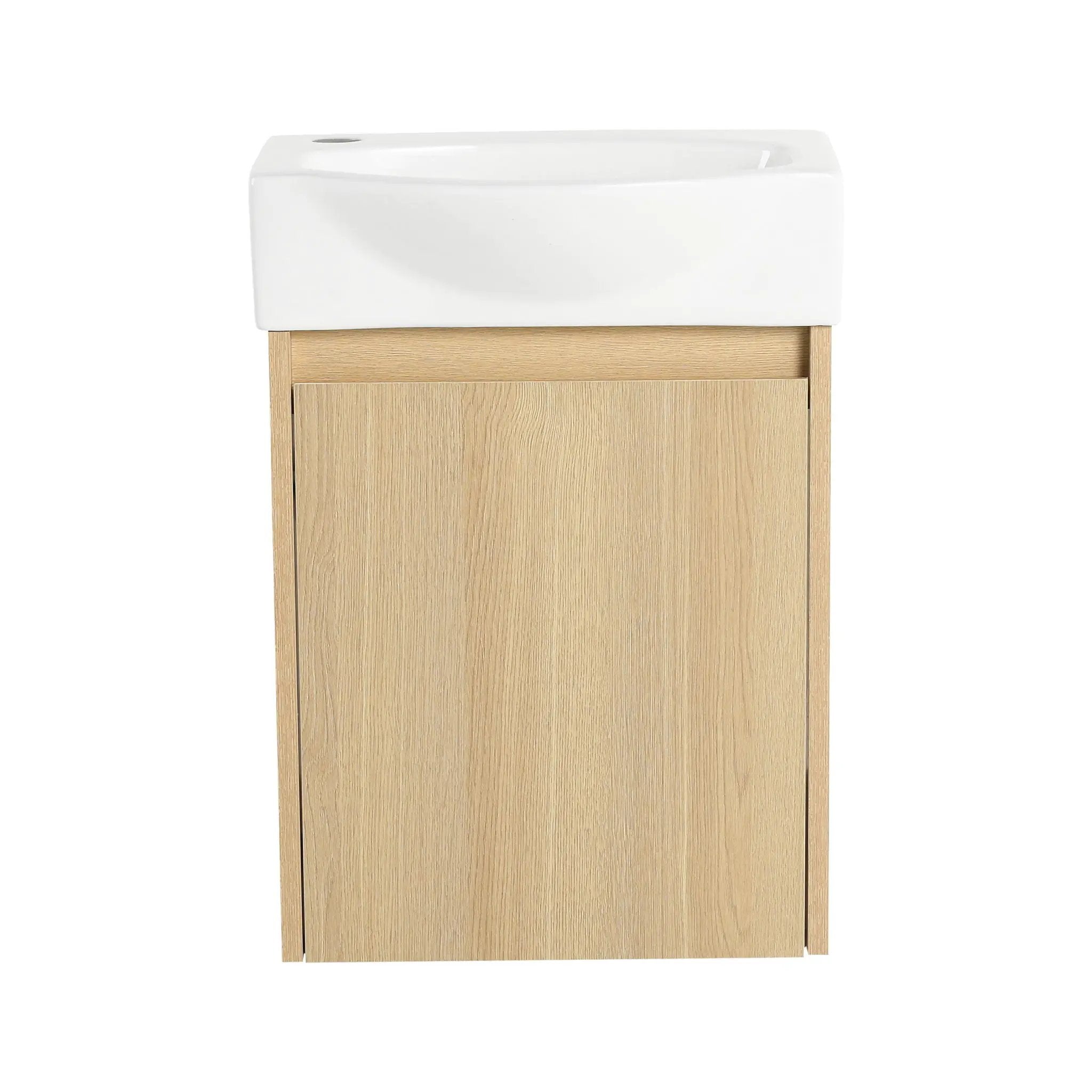 Modern Bathroom Vanity With Ceramic Basin, Wall Mounted Floating Sink Combo, Storage Cabinet by HouseOfZazla