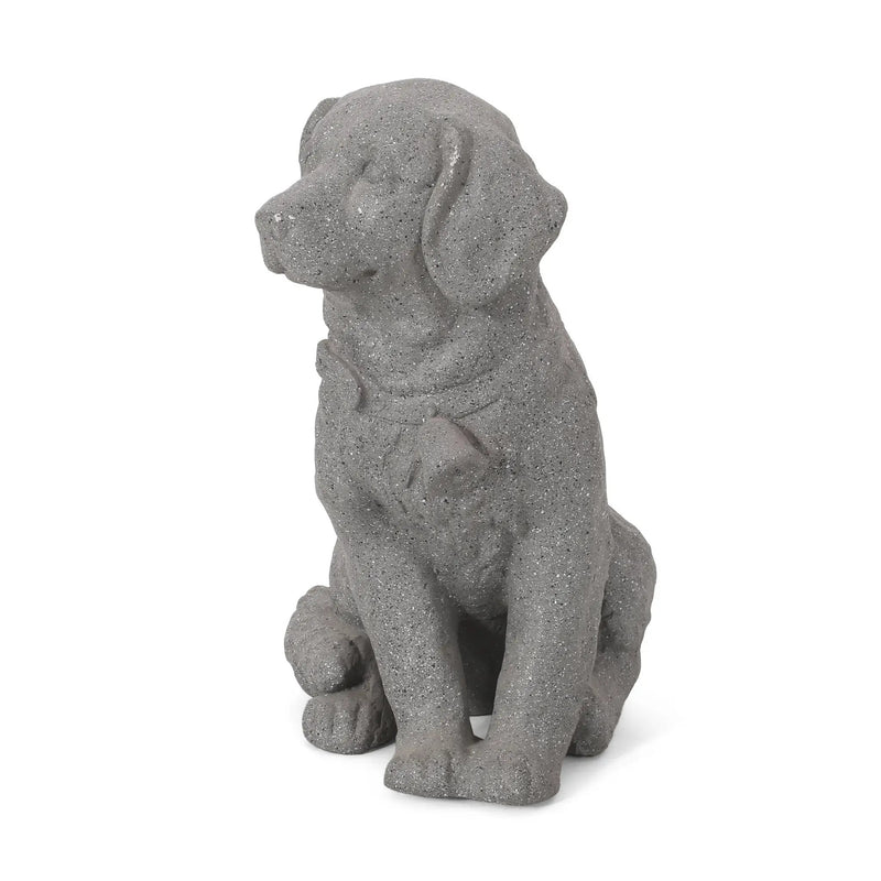 MGO Dog Statue, Outdoor Stone Gray by HouseOfZazla