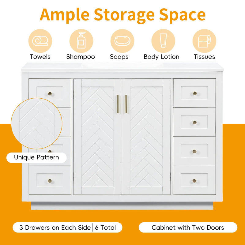 48'' Classic Bathroom Vanity Cabinet by HouseOfZazla