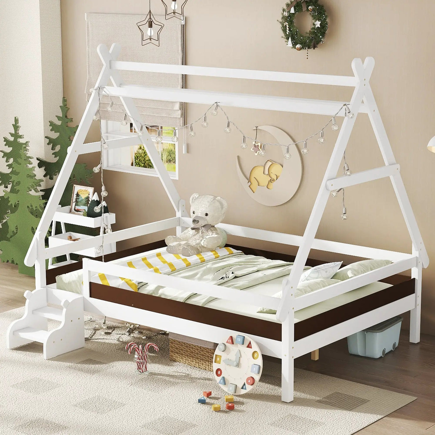 Full House Platform Bed with Stairs by HouseOfZazla