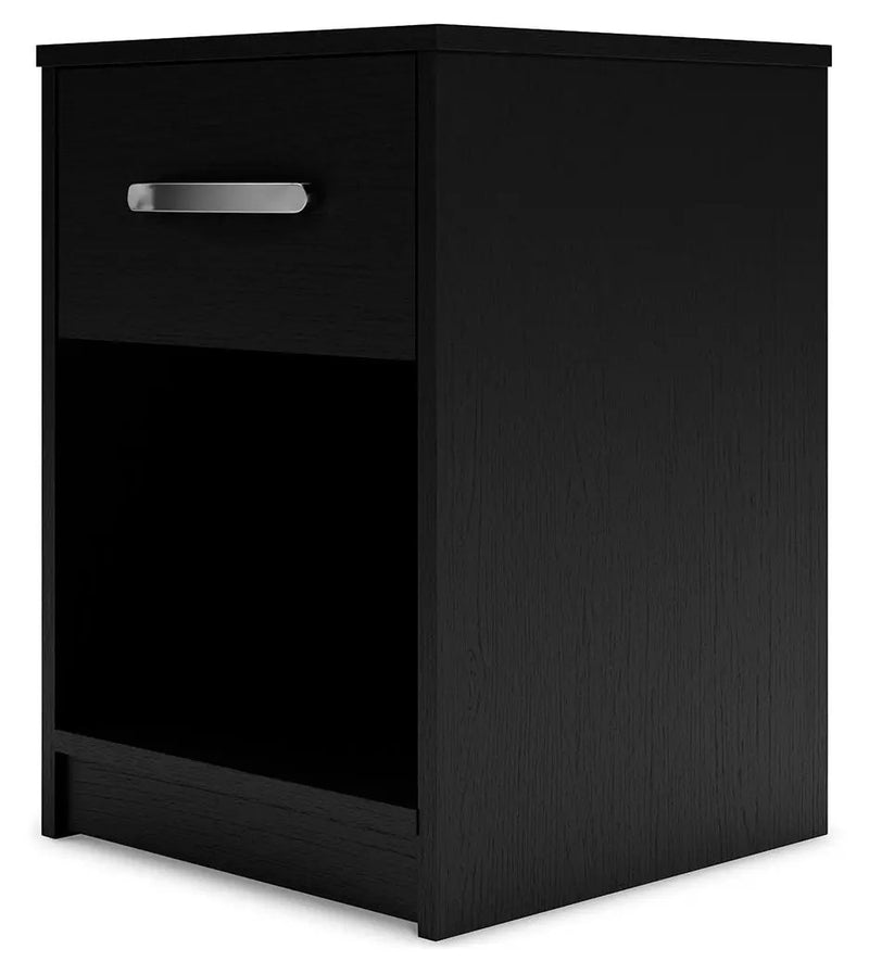 Finch - One Drawer Night Stand - 23" Height - Black by Unique Piece Furniture