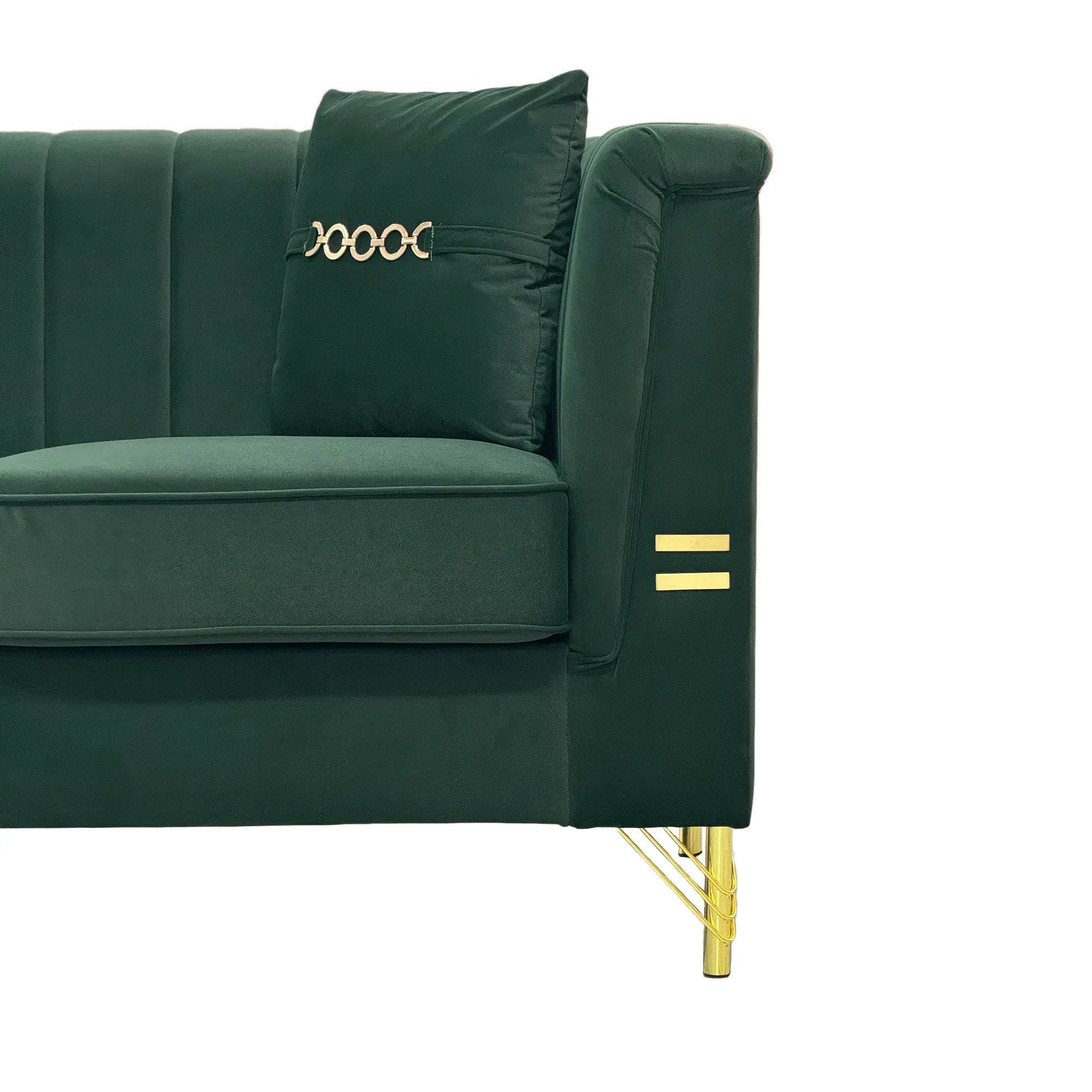FX-P82B-GR Velvet Sofa by HouseOfZazla