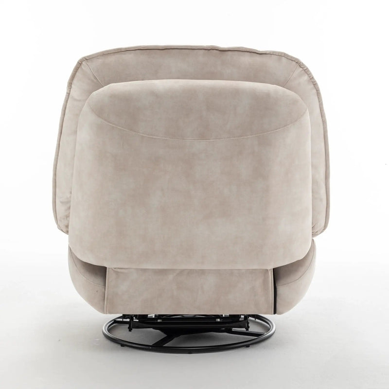 Modern Swivel Gliding Recliner Chair With Rocking Function And Phone Holder, Large Comfortable by HouseOfZazla