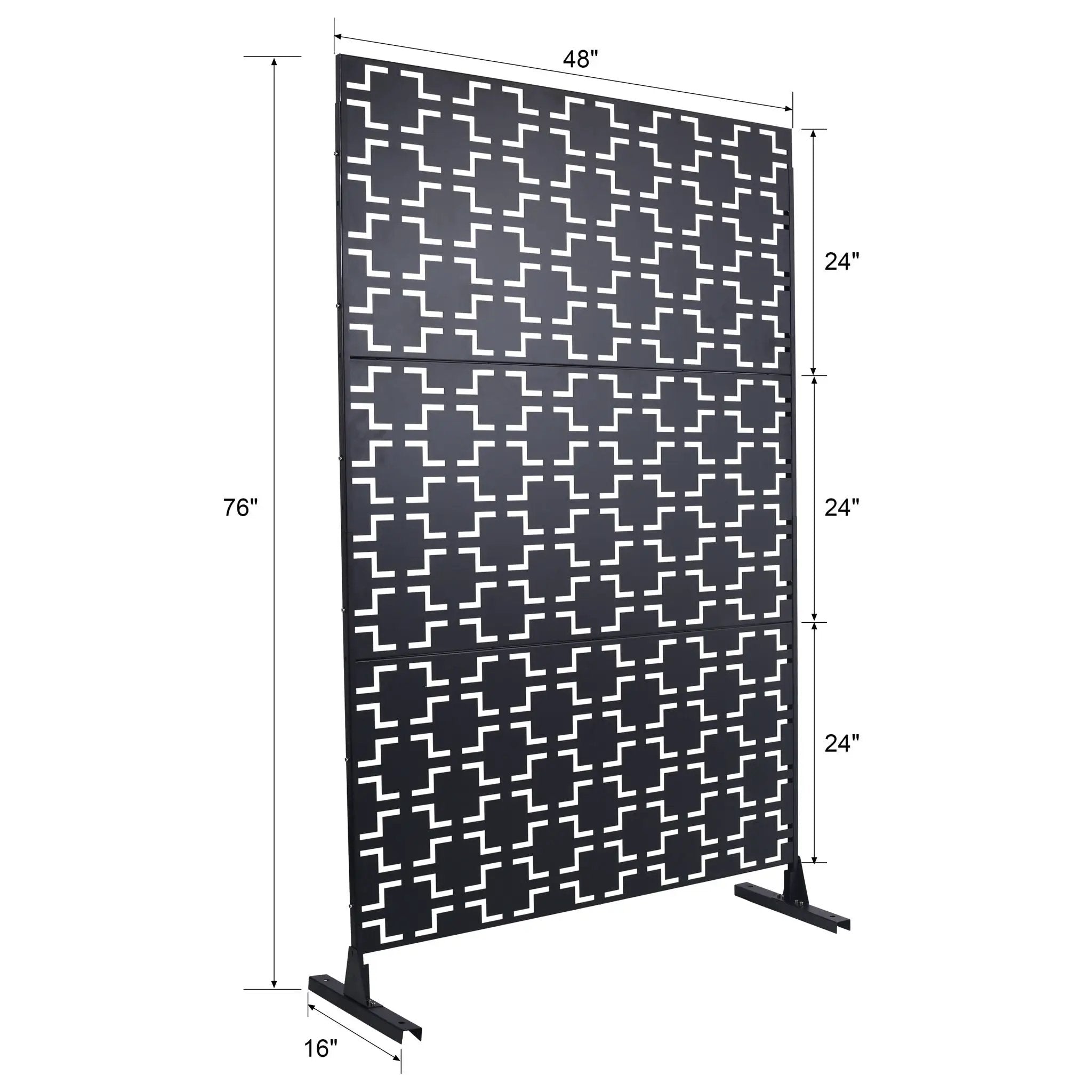 Outdoor & Indoor Metal Privacy Freestanding Decorative Screen by Unique Piece Furniture