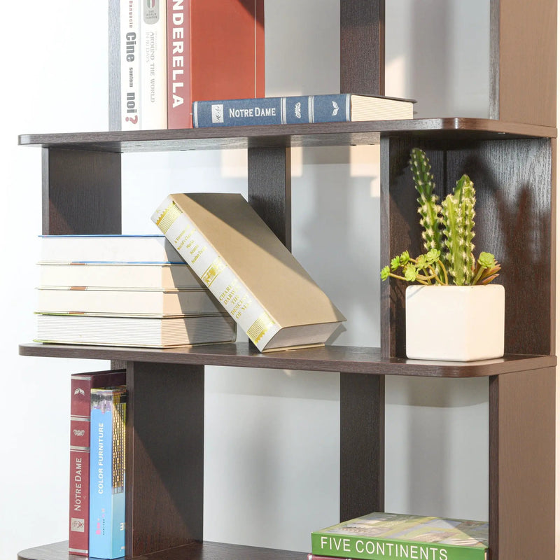 Modern 5 Tier Open Storage Bookcase by HouseOfZazla