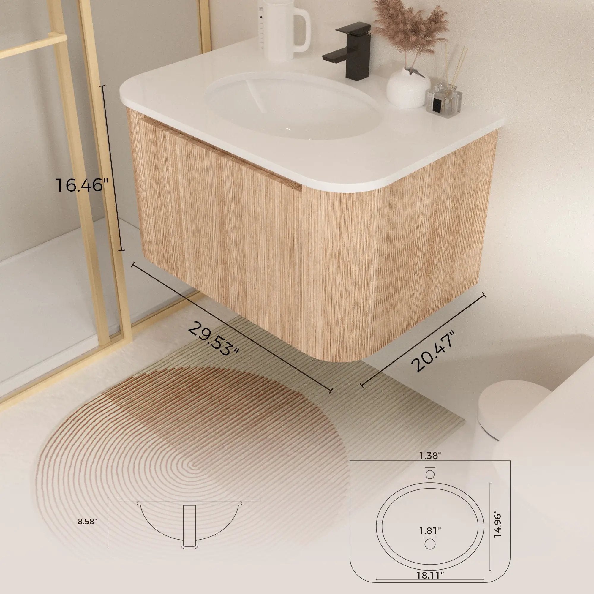 Wall Mounted Bathroom Vanity With Sink by Unique Piece Furniture