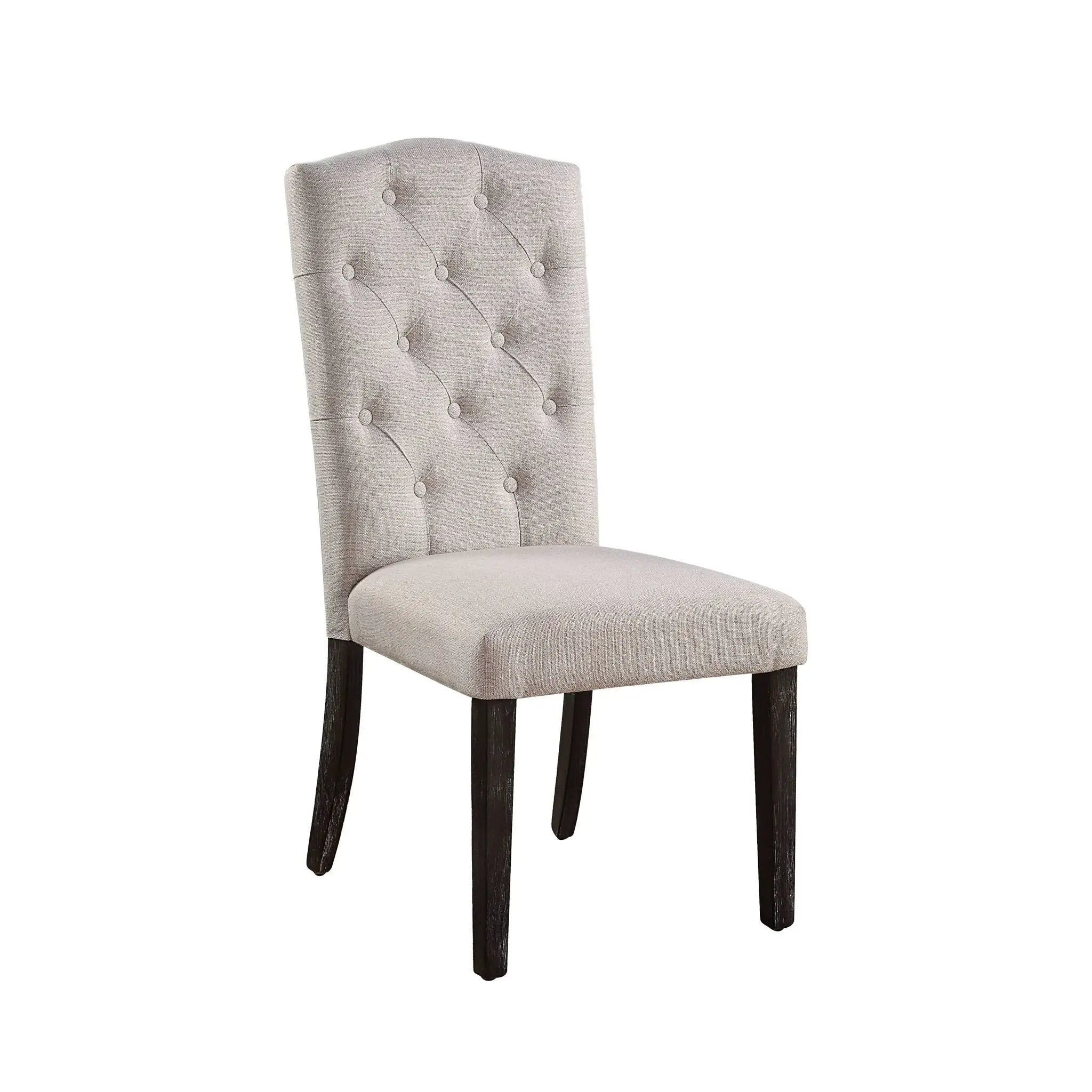 Gerardo - Linen Weathered Dining Chair (Set of 2) - Beige by Unique Piece Furniture