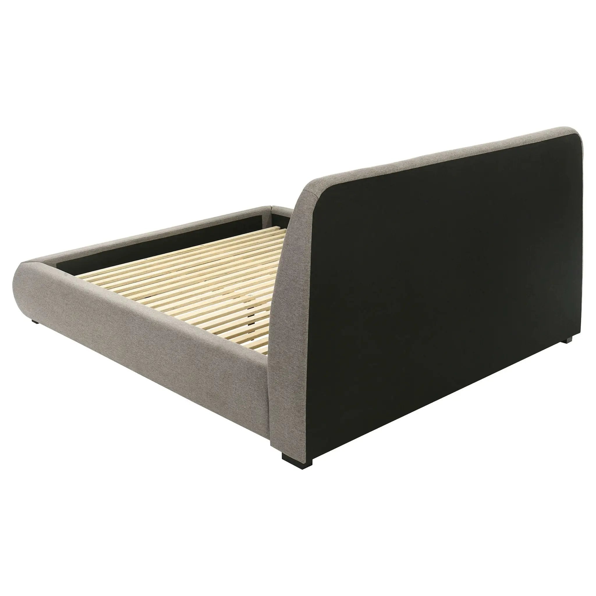 Mokena 46-inch Upholstered California King Platform Bed Taupe by Unique Piece Furniture