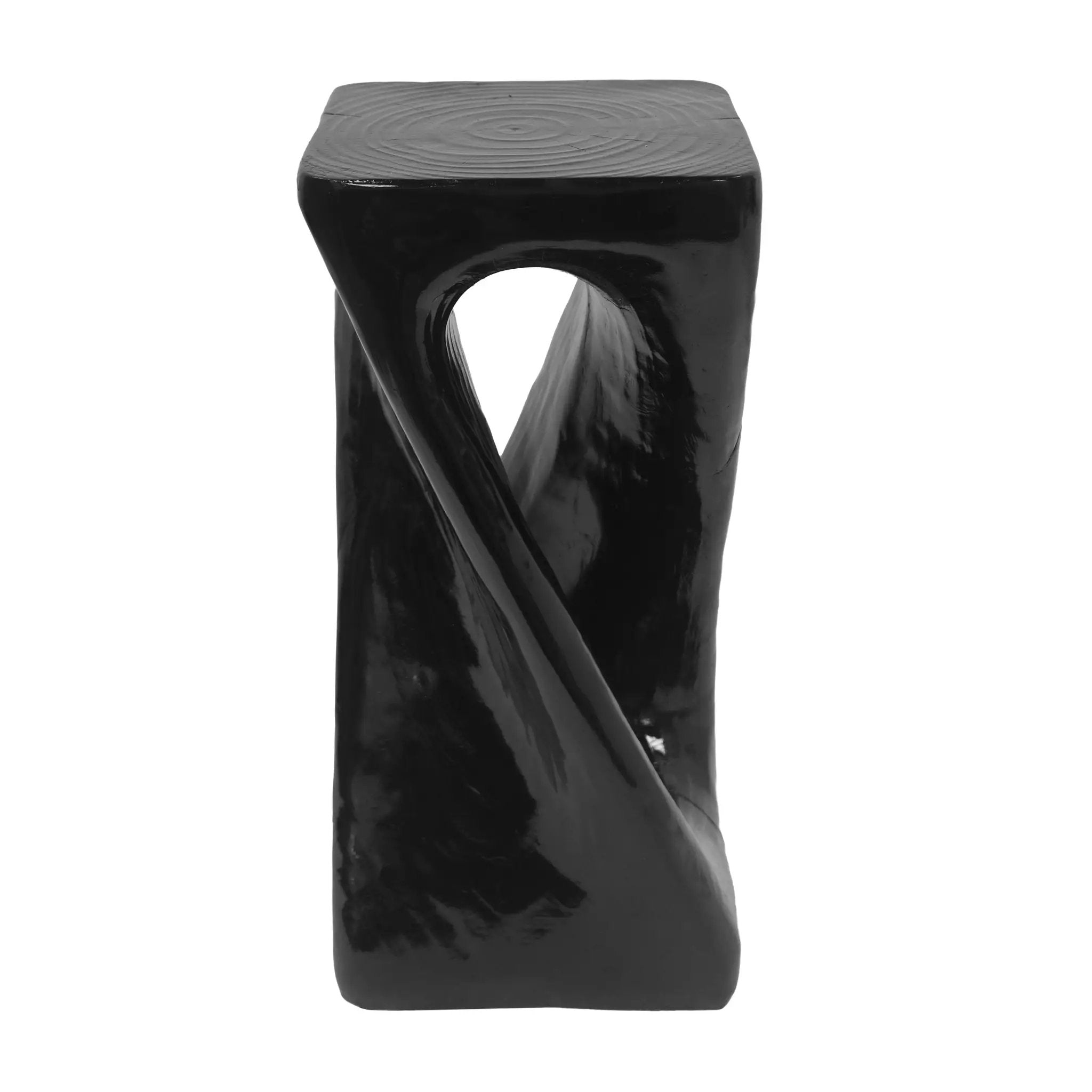 Outdoor Side Table Twist Shape End Table by BLAKHOM