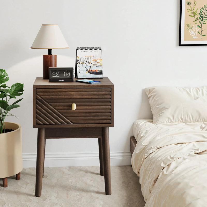 Medieval - Bedside Table - Walnut by Unique Piece Furniture