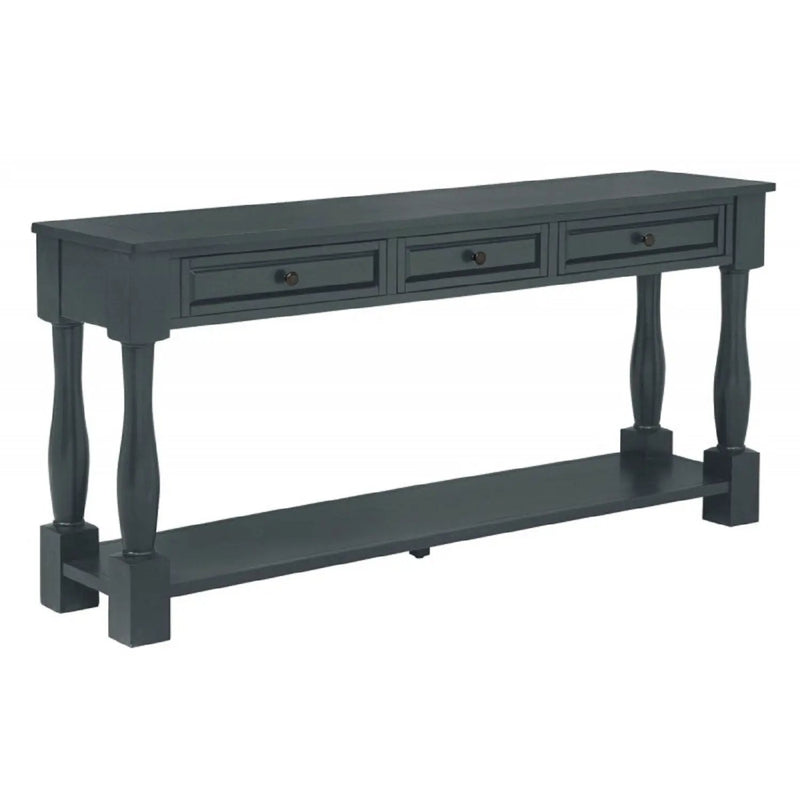 Long Console Table With Drawers And Shelf