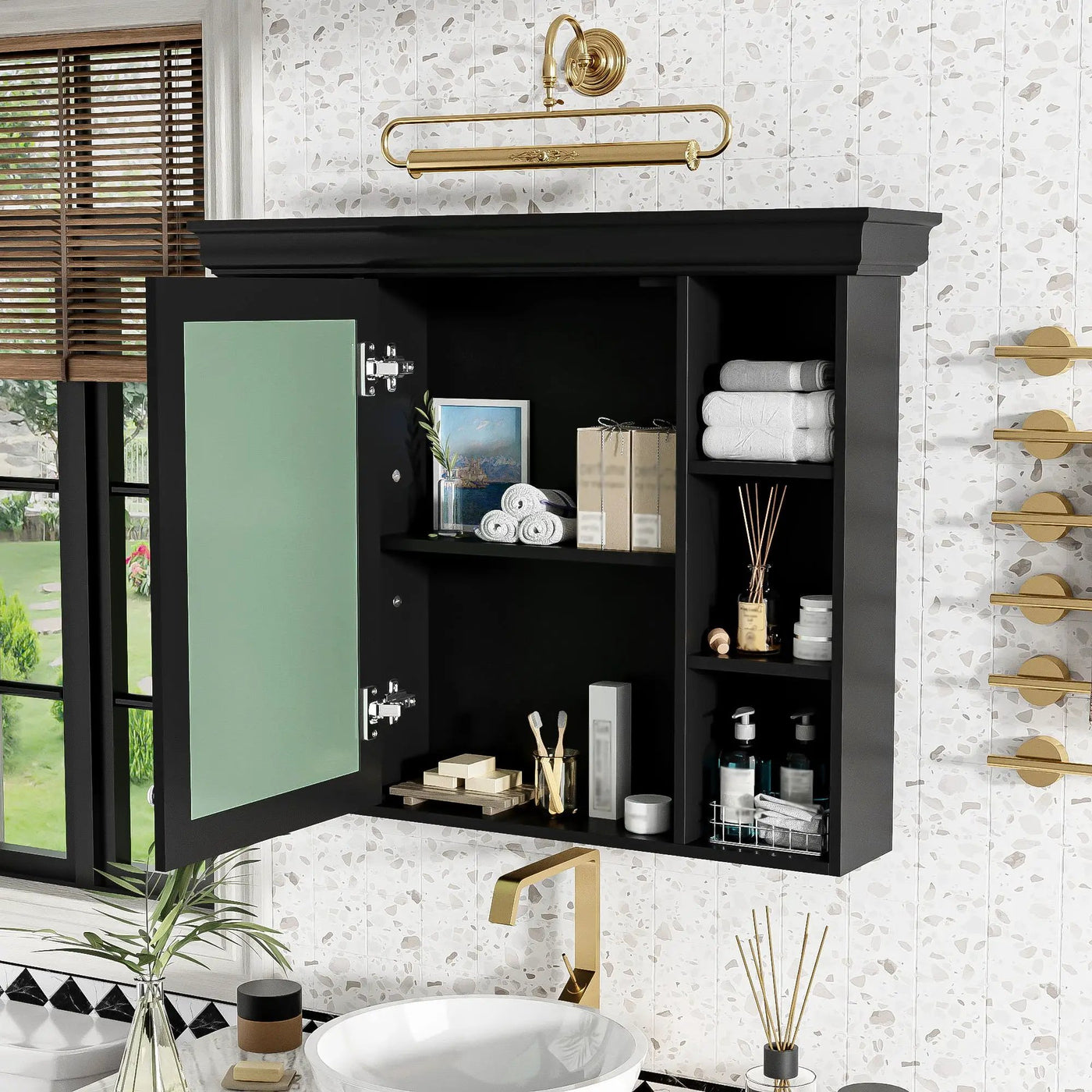 Wall Mounted Bathroom Storage Cabinet With Mirror Door by Unique Piece Furniture