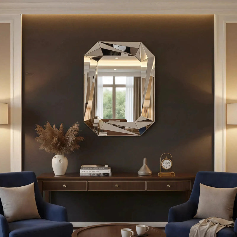 Diamond Shaped Large Wall Mirror by HouseOfZazla