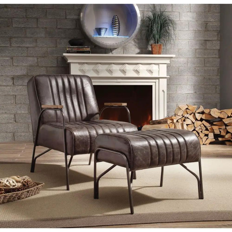 Sarahi - 2Pc Pk Chair & Ottoman by Unique Piece Furniture