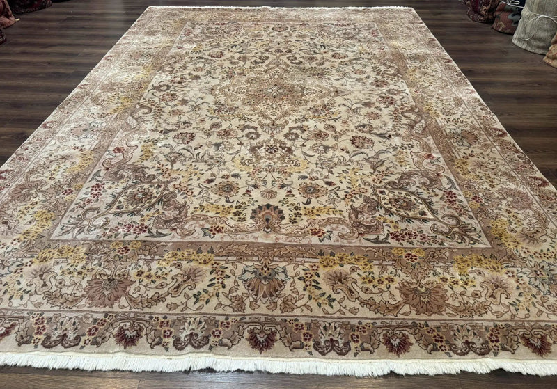 Sino Persian Rug 8x12, Wool & Silk, Traditional Elegant Carpet, Fine 200 KPSI by Jewel Rugs