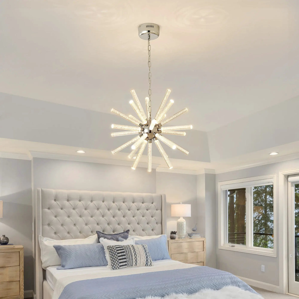 24-Light Bubble Pillar Chandelier by HouseOfZazla