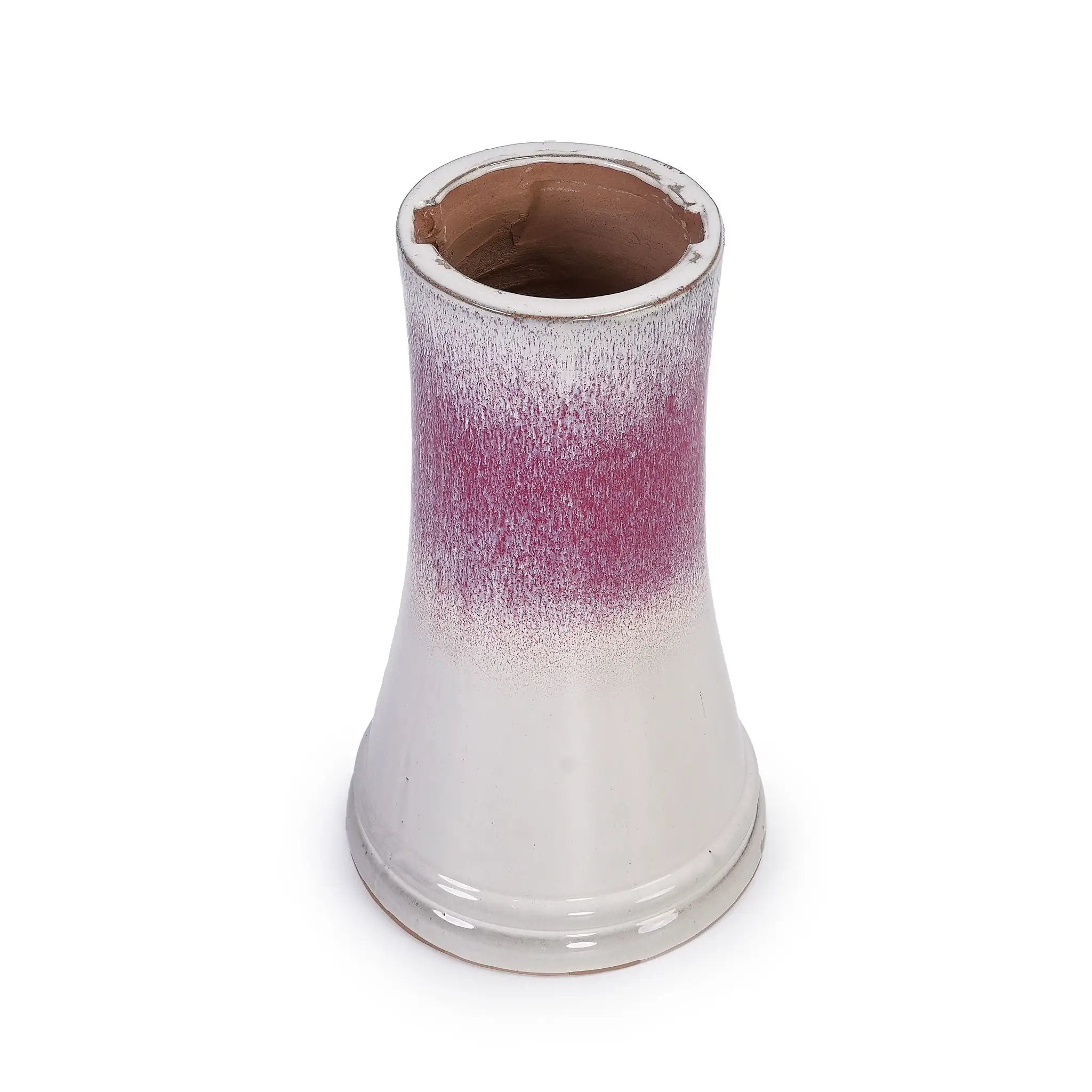 Birdbath For Patio, Garden - White / Pink