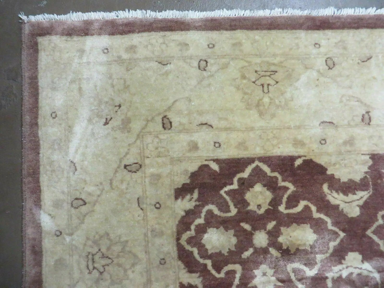 7' X 10' Vintage Fine Handmade Pakistan Peshawar Chobi Floral Wool Rug Vegy Dye by Jewel Rugs