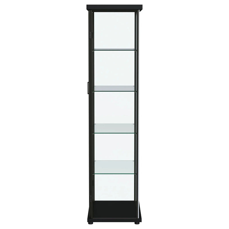 Aero 4-shelf Display Curio Cabinet with LED Lighting Black by Unique Piece Furniture