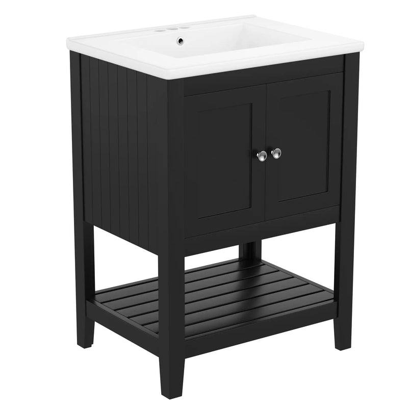 24" Black Bathroom Vanity by HouseOfZazla