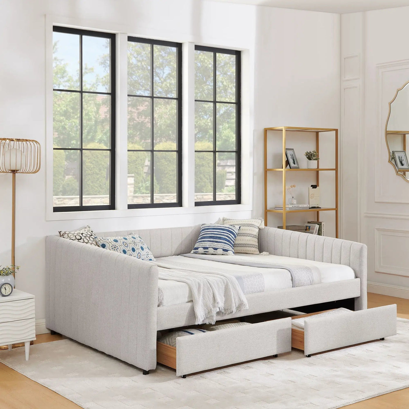 Upholstered Queen Daybed With 2 Drawers by HouseOfZazla