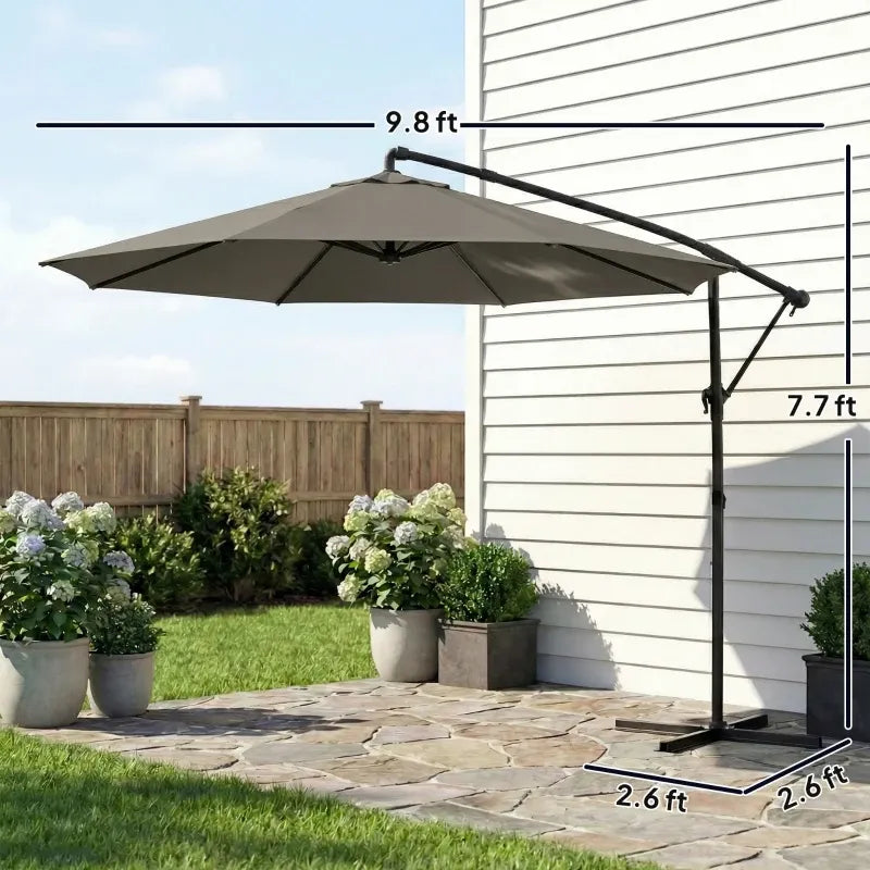 Modern Style Outdoor Hanging Cantilever Umbrella by HouseOfZazla
