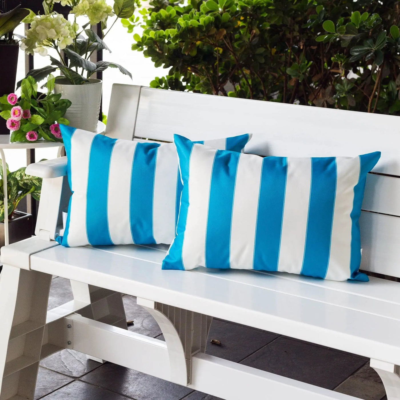 Horizon Stripe Pillow Outdoor & Indoor by Unique Piece Furniture
