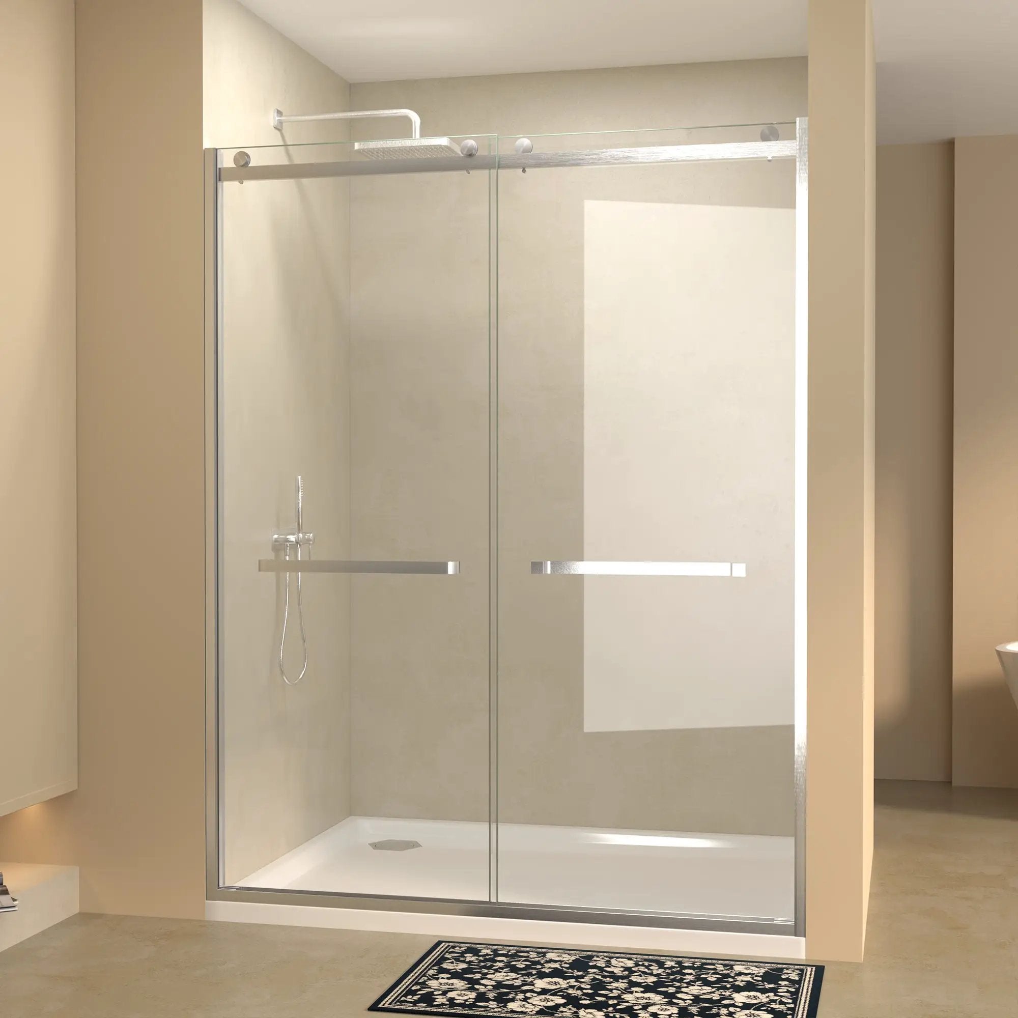 56-60 in.W x 76 in.H Semi-Frameless Sliding Shower Door by HouseOfZazla