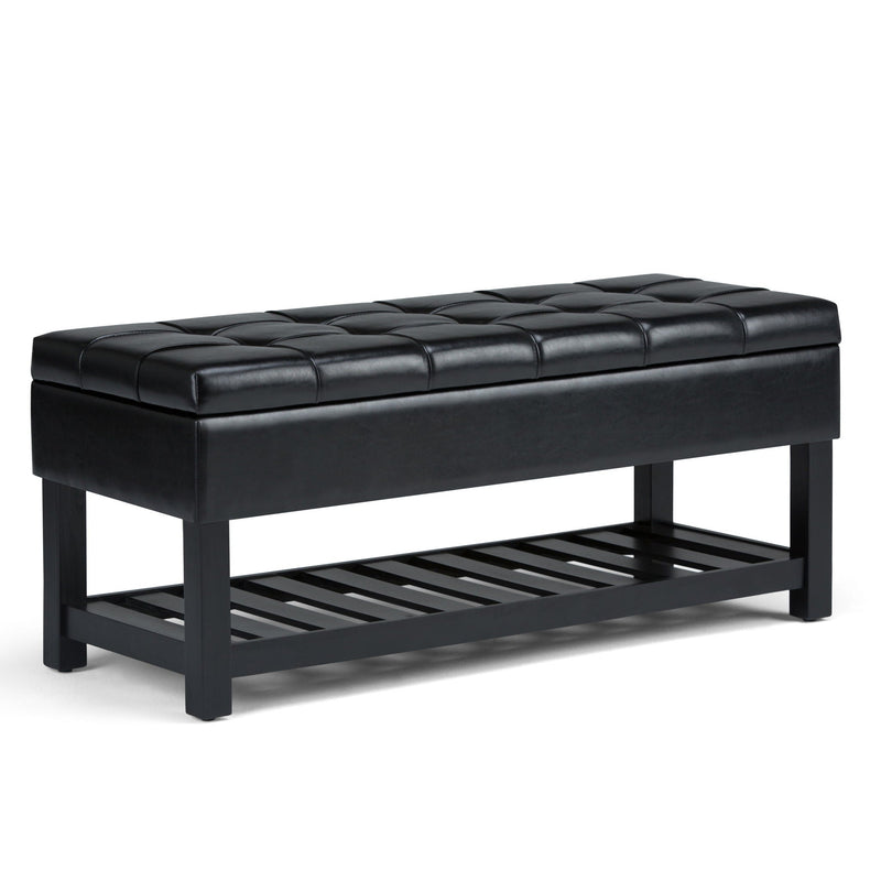 Saxon - Upholstered Transitional Storage Ottoman Bench by HouseOfZazla