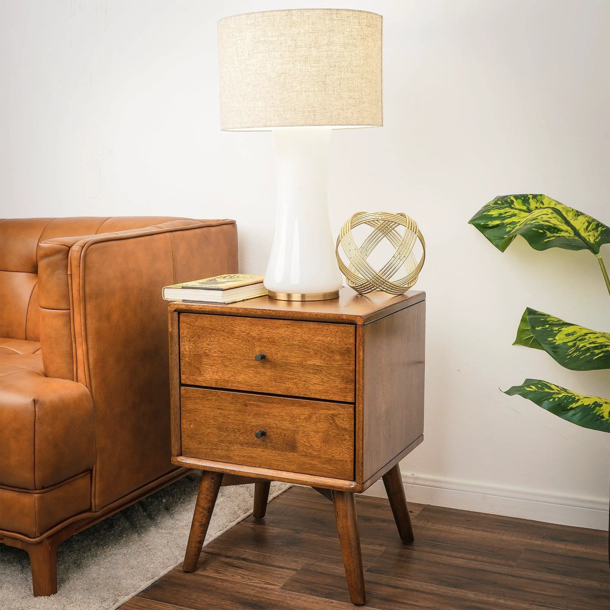Cascade - Lamp Base Table Lamp - Beige / Gold / White by Unique Piece Furniture