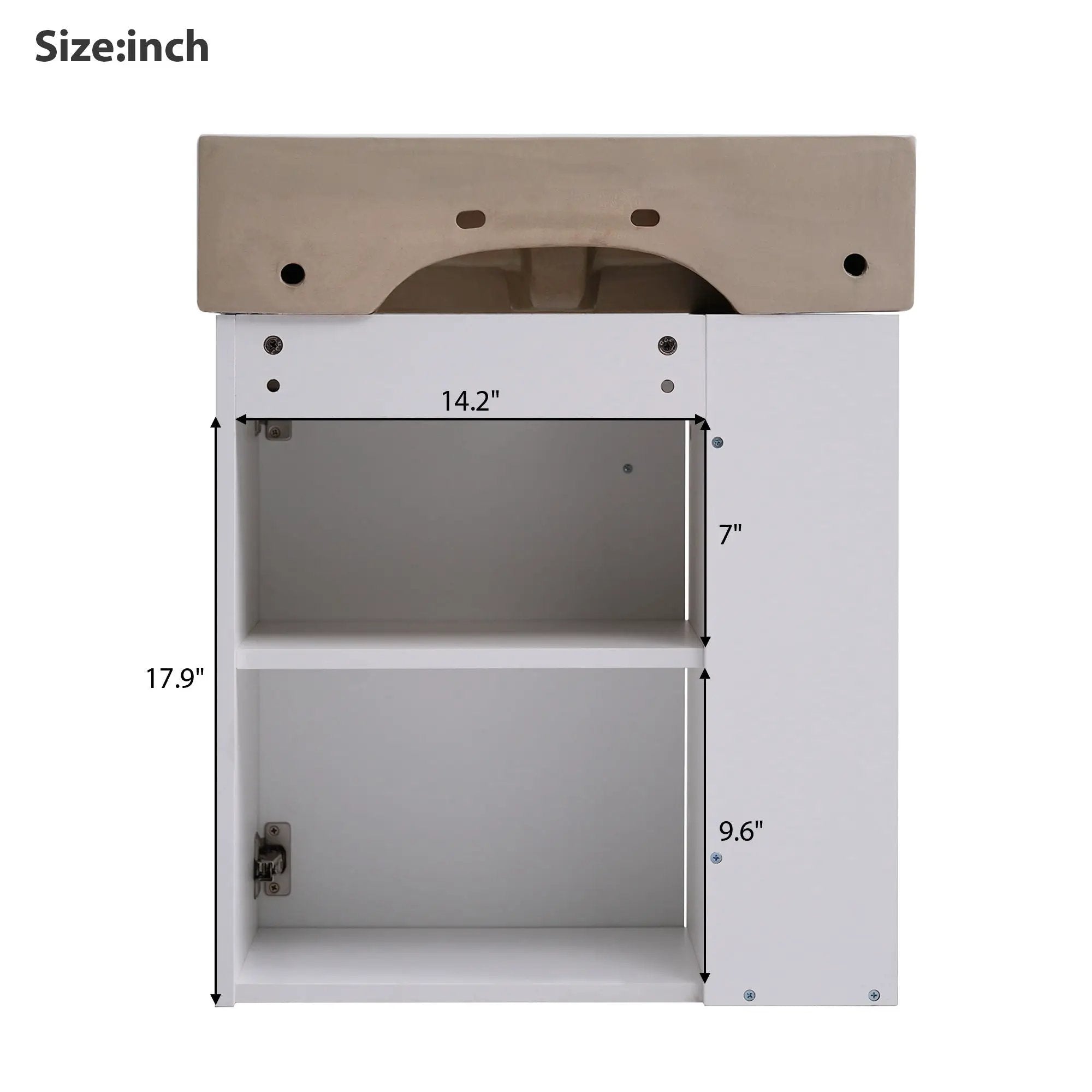 Modern Floating Bathroom Vanity With Ceramic Basin Perfect For Small Bathrooms by HouseOfZazla