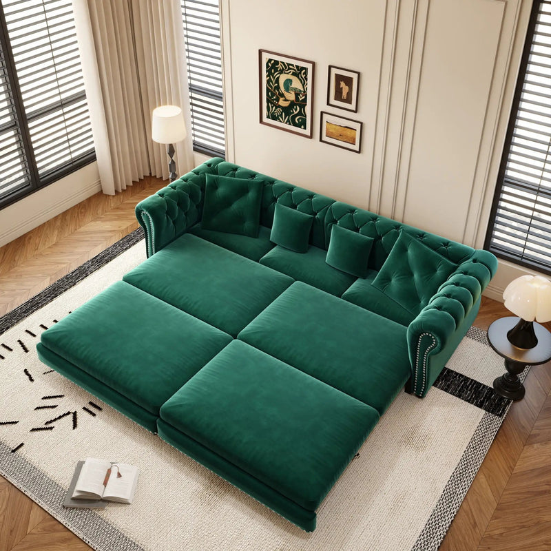 3 In 1 Pull Out Sofa Bed With Movable Ottoman by HouseOfZazla