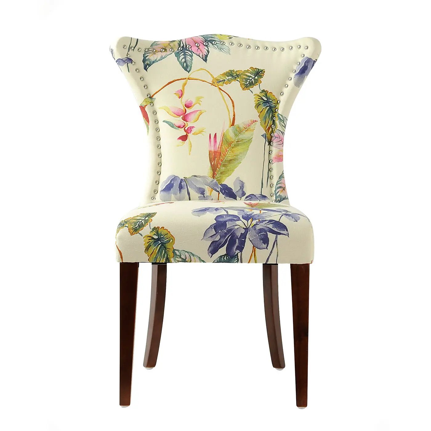 Paradise - Upholstered Accent Chair Printed On - Off-White Floral by Unique Piece Furniture