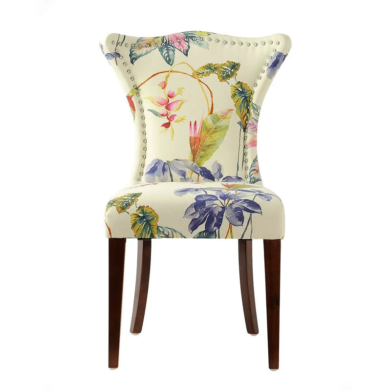 Paradise - Upholstered Accent Chair Printed On - Off-White Floral by Unique Piece Furniture