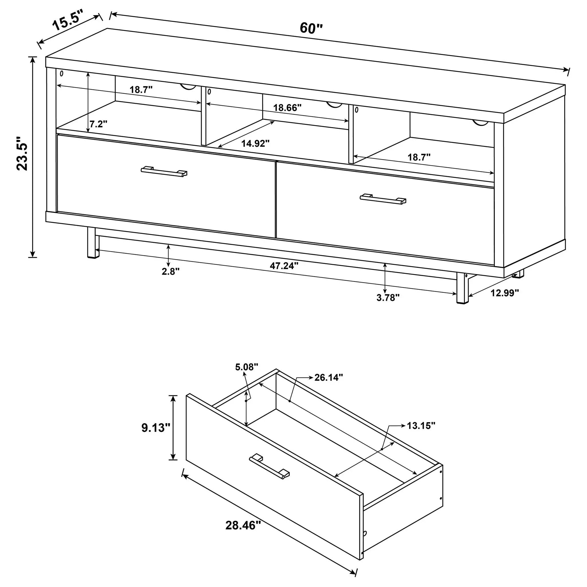 Drawer Storage TV Console by HouseOfZazla