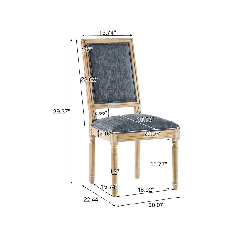 French Country Style Dining Chair With Upholstered Seating And Fluted Legs by HouseOfZazla