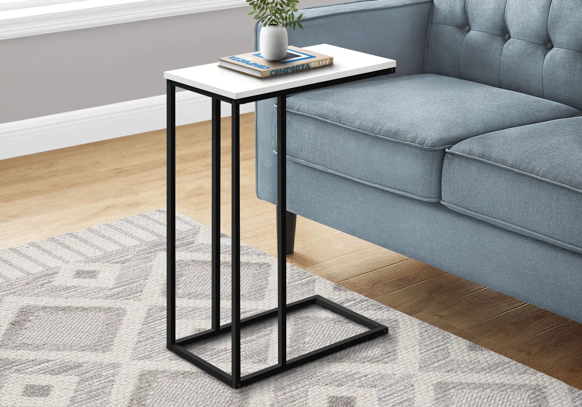 Accent Table, C - Shaped, Space-Saving Functionality by Unique Piece Furniture