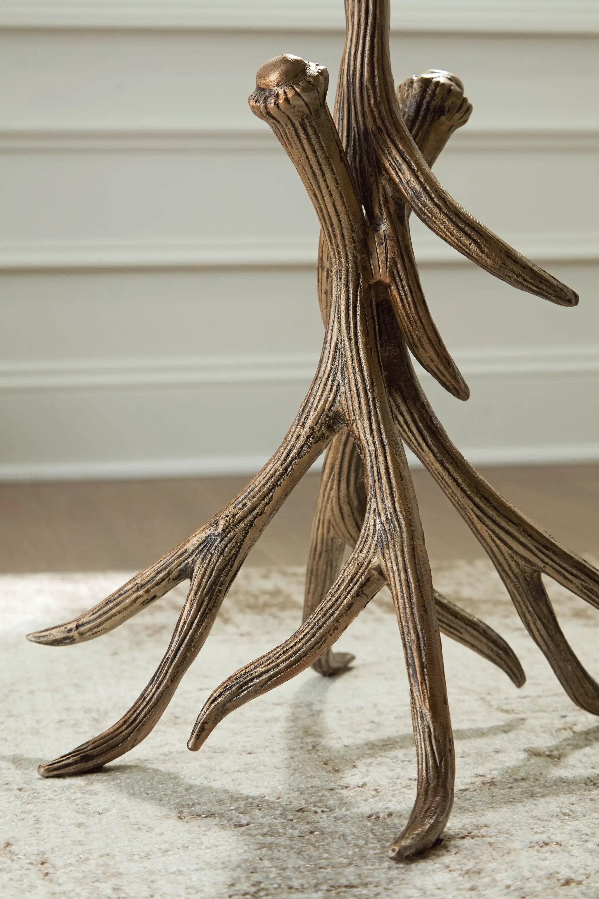 Lemkins - Accent Table - Black / Antique Gold Finish by Unique Piece Furniture