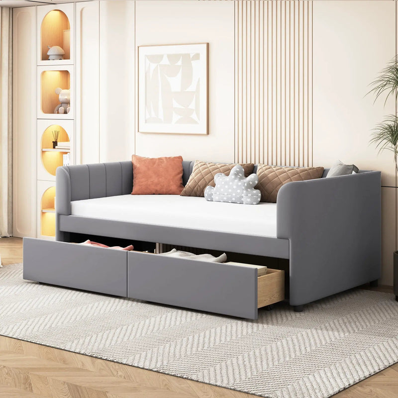 Upholstered Daybed With Ergonomic Design Backrest by Unique Piece Furniture