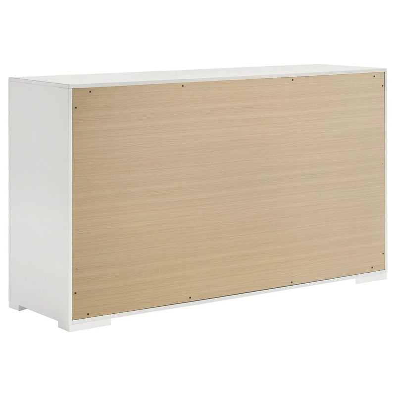 Ives 6-drawer Dresser Cabinet White High Gloss by Unique Piece Furniture