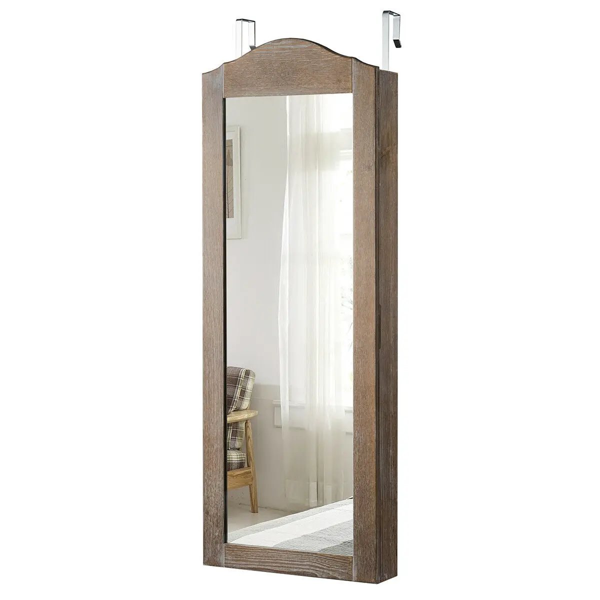 Wall/Door Mounted Jewelry Armoire Cabinet with Mirror by DirectDeals