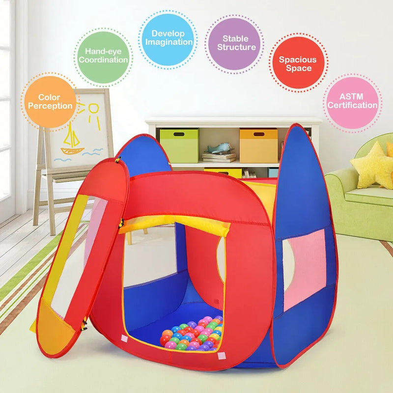 Portable Kid Play House Toy Tent with 100 Balls by DirectDeals