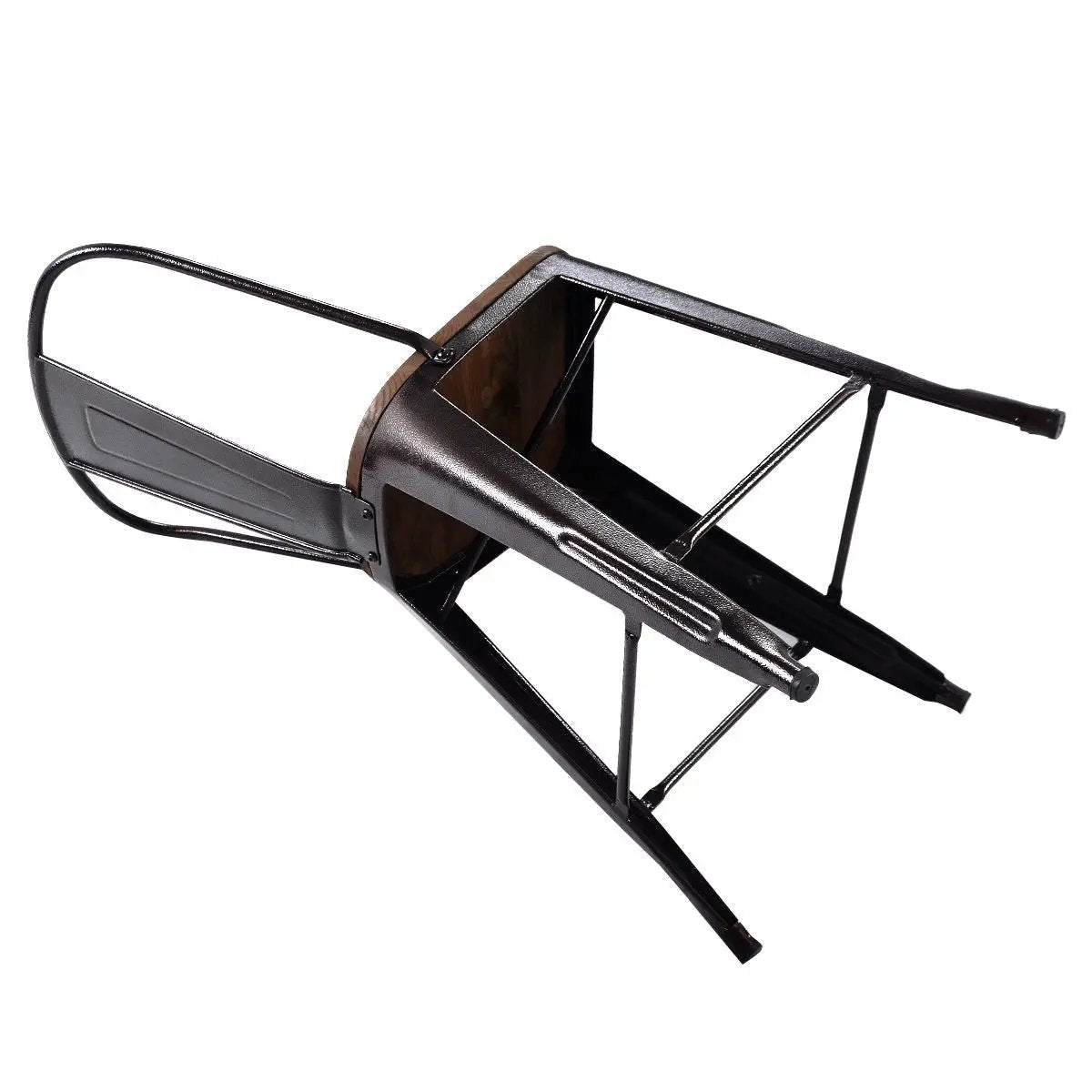 Set of 4 Industrial Metal Counter Stool Dining Chairs with Removable Backrests, photo 6 of 16
