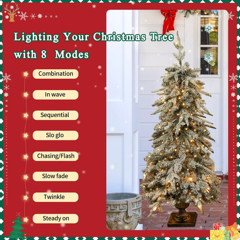 Pre-Lit Christmas Artificial Tree 4-Piece Set by HouseOfZazla