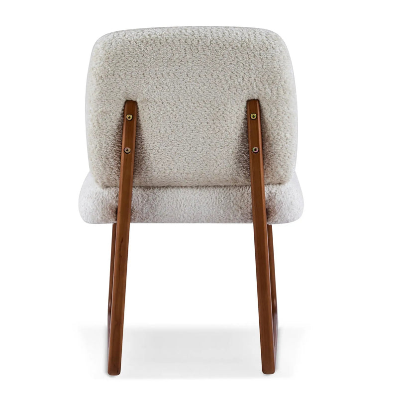 Dining Chair With Curved Legs (Set of 2) - Beige / Brown by HouseOfZazla