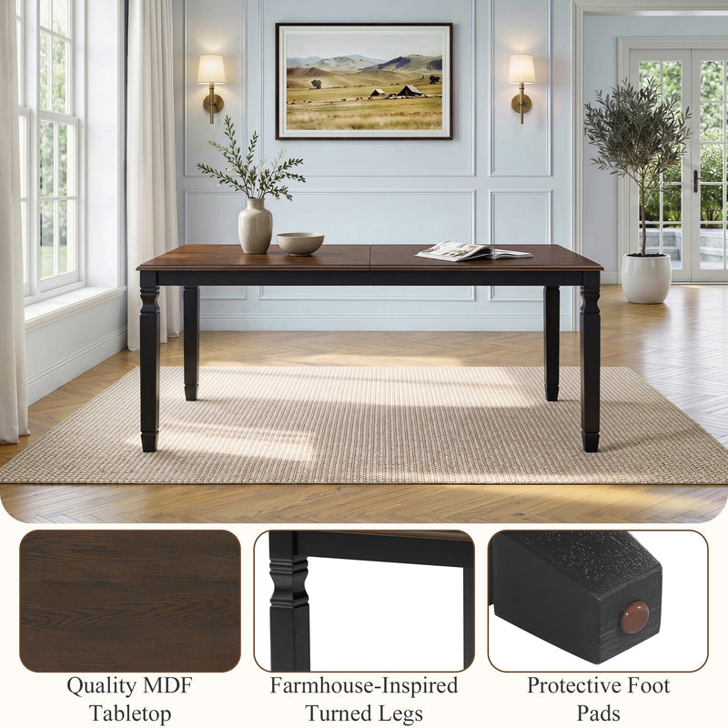 59"-77" Extendable Dining Table for 4–6 People by HouseOfZazla