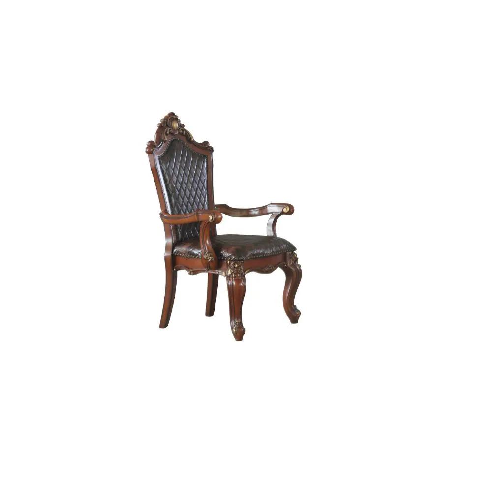 Picardy - Arm Chair (Set of 2) - Synthetic Leather & Honey Oak by Unique Piece Furniture